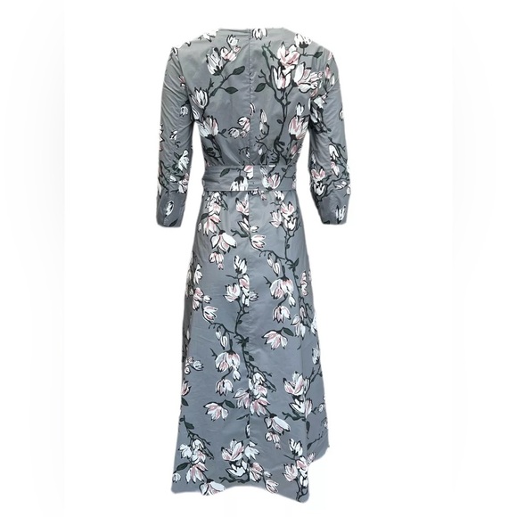 Max Mara Women's Grey Lacca Floral Printed Cotton A Line Dress - Picture 2 of 11